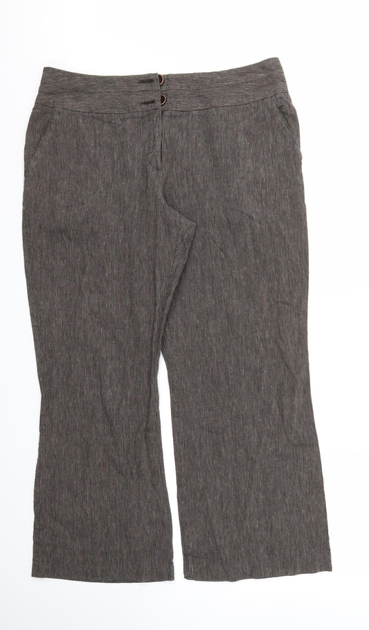 18 Womens Brown   Trousers  Size M L27 in