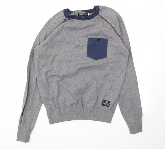 CORE Mens Grey   Pullover Sweatshirt Size L