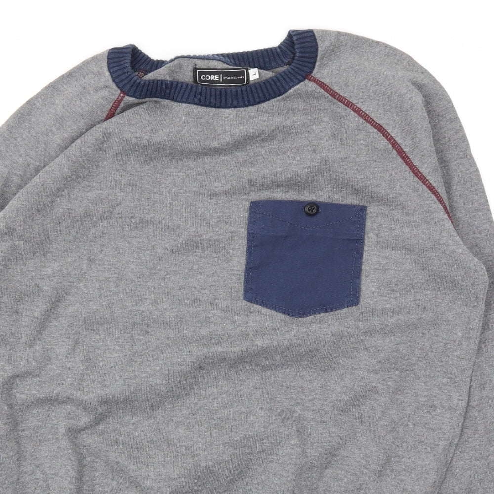 CORE Mens Grey   Pullover Sweatshirt Size L