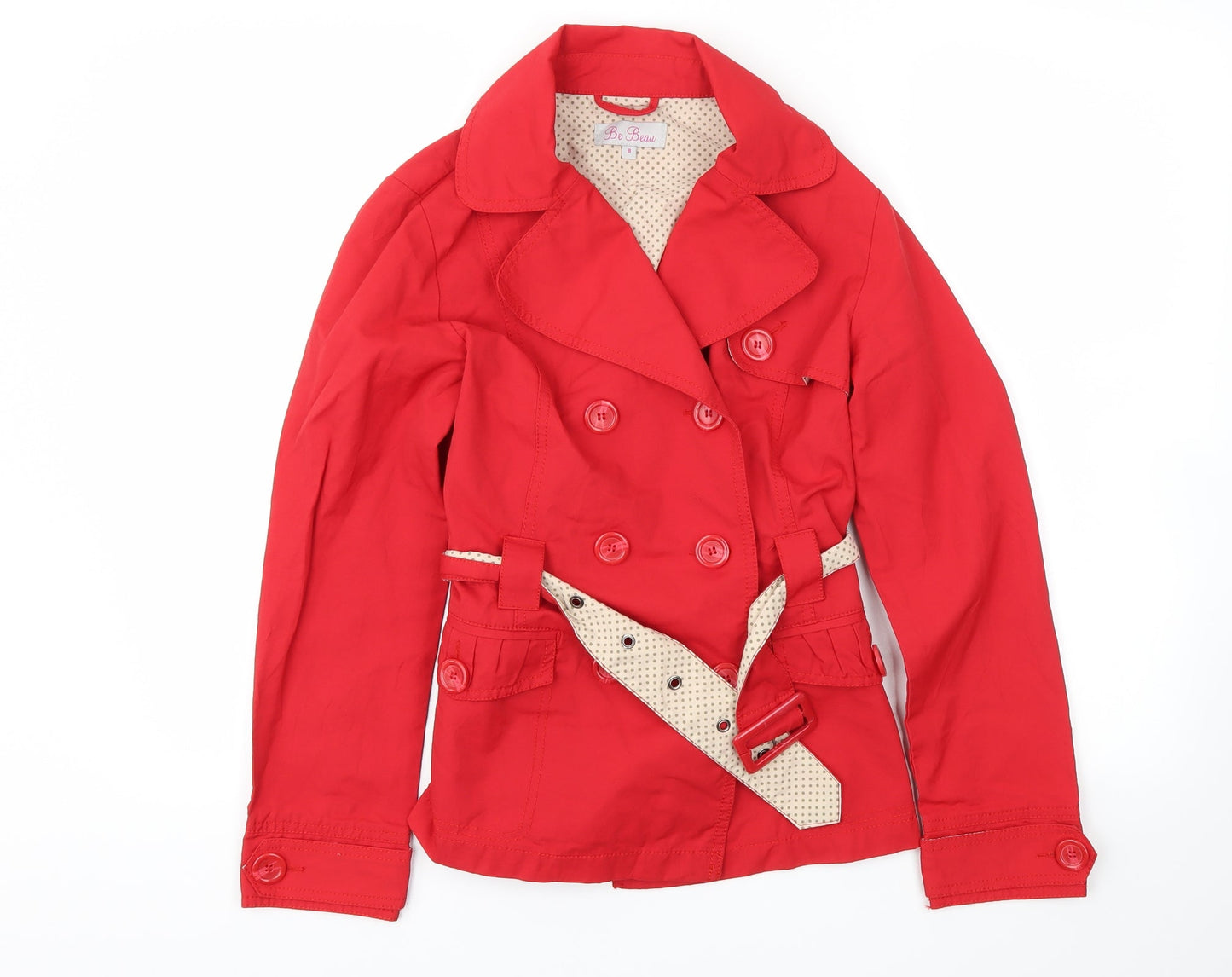 BE BEAU Womens Red   Jacket Coat Size 8