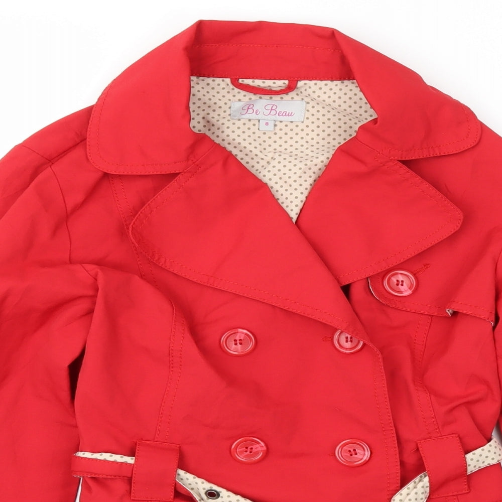 BE BEAU Womens Red   Jacket Coat Size 8