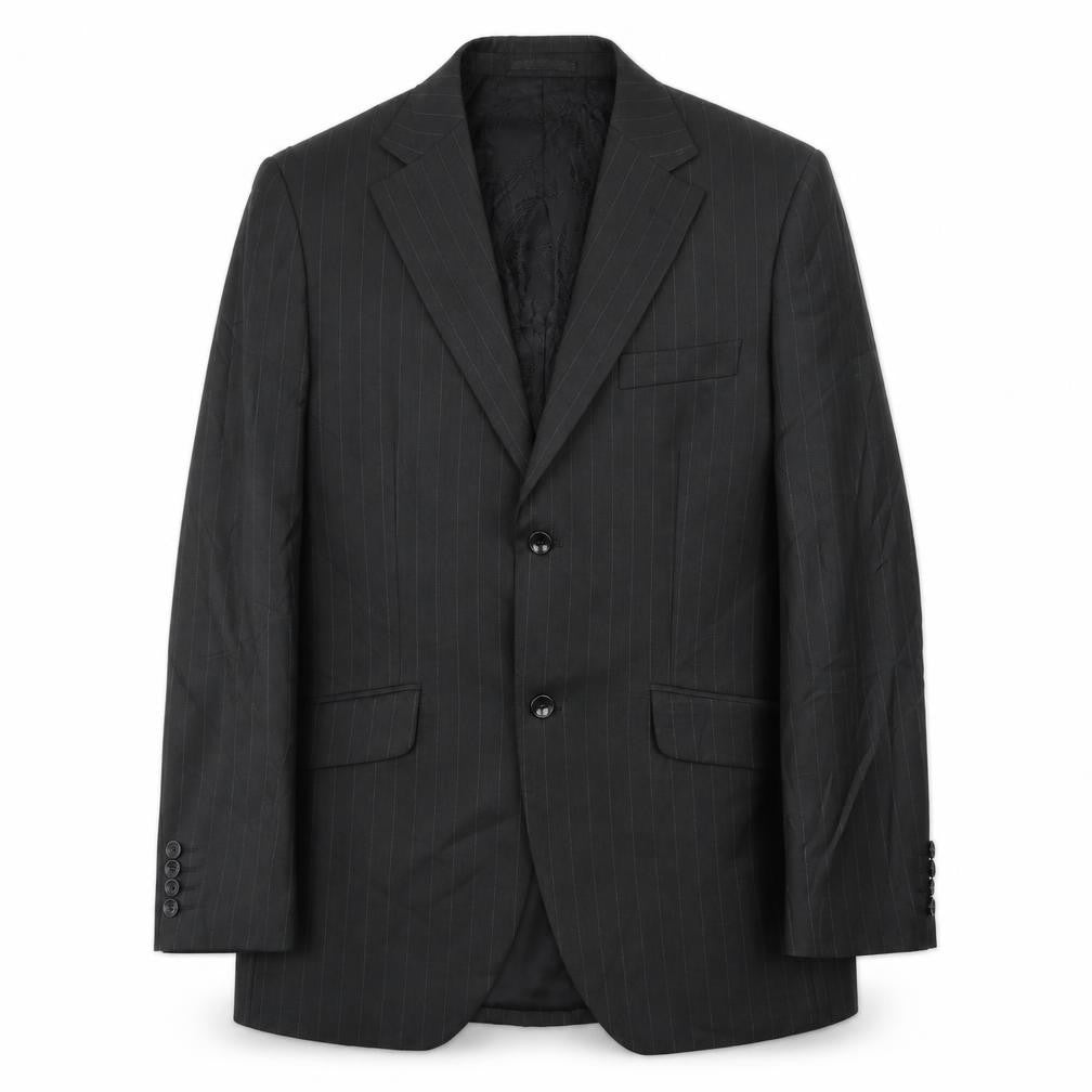 Milan Mens Black Striped  Jacket Blazer Size 40