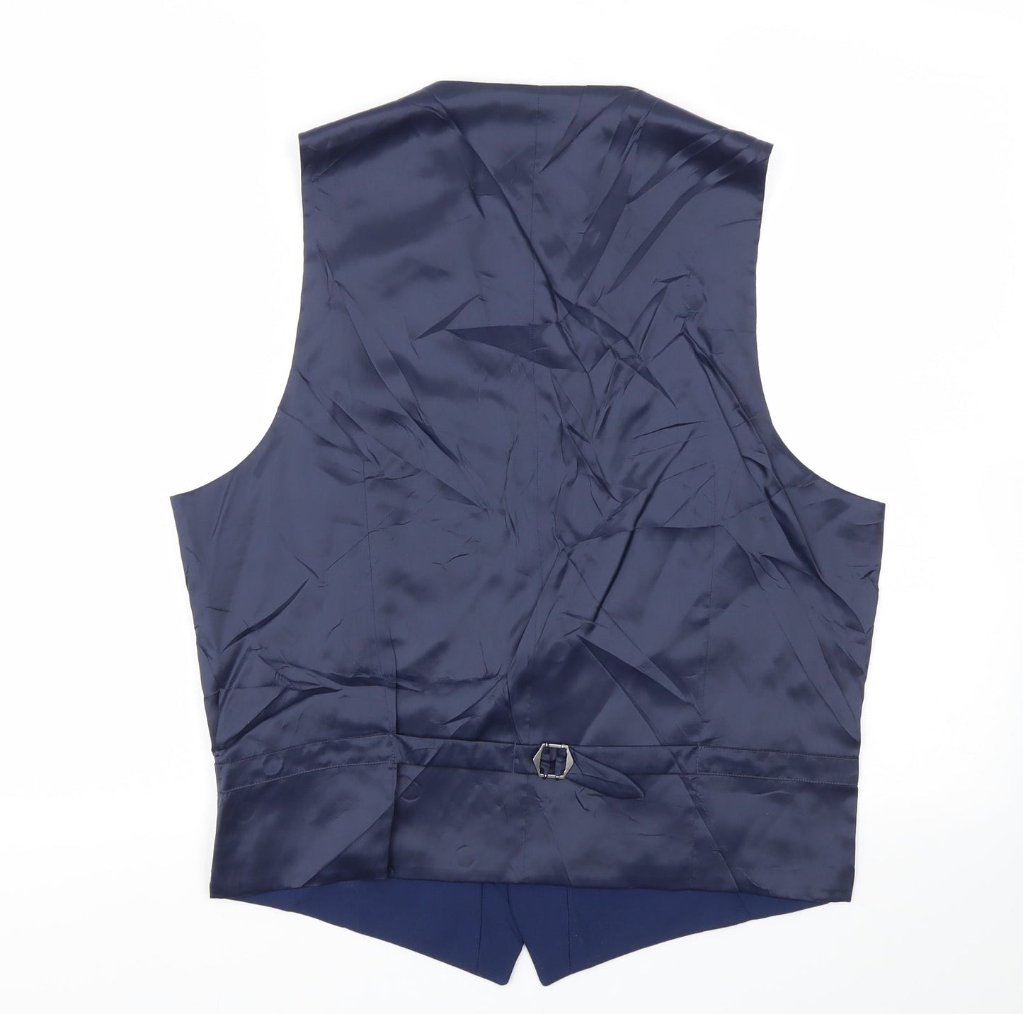 M&S Mens Blue   Jacket Suit Waistcoat Size M