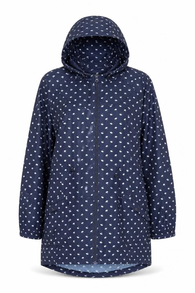 ORIGANALS  Womens Blue Polka Dot  Jacket Coat Size 14