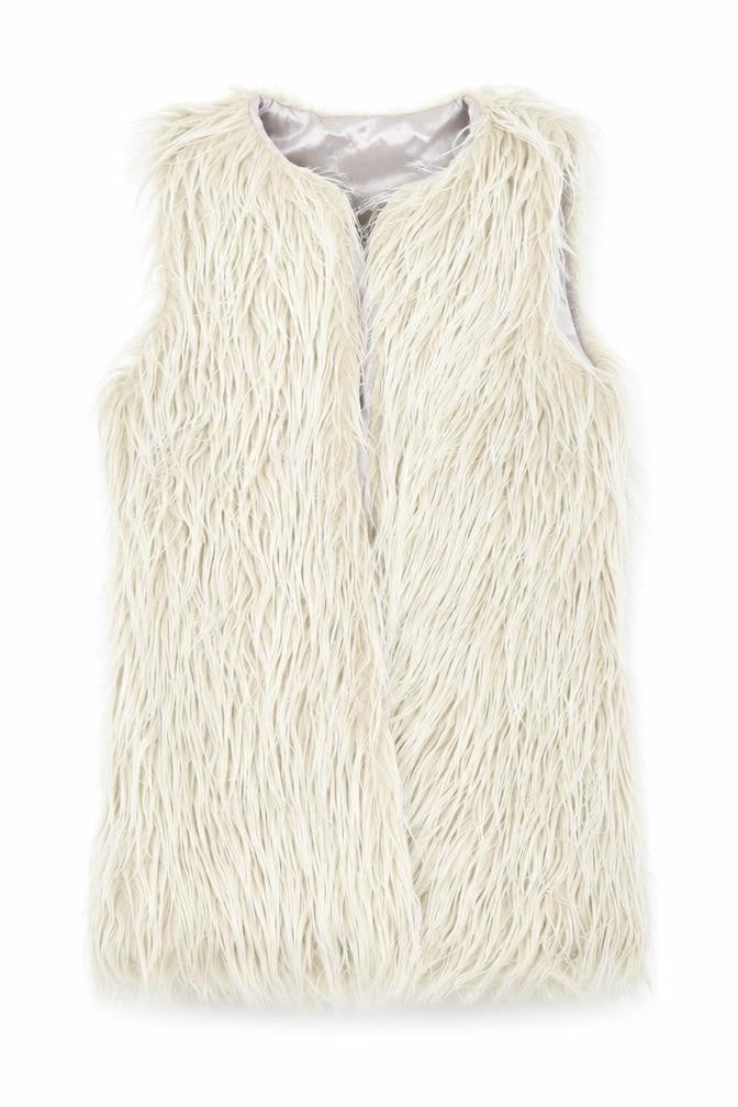 F&F Girls Beige Colourblock  Basic Jacket Waistcoat Size 7 Years