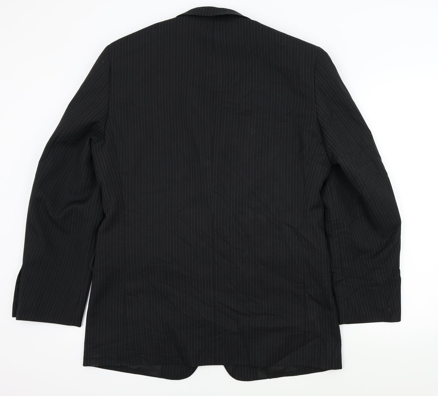 Taylor & Wright Mens Black Striped  Jacket Blazer Size XL