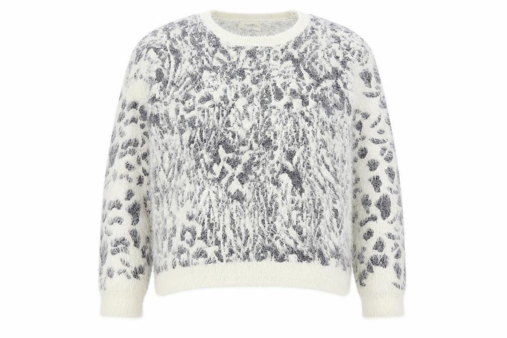Papaya Womens Beige Geometric  Pullover Jumper Size 18