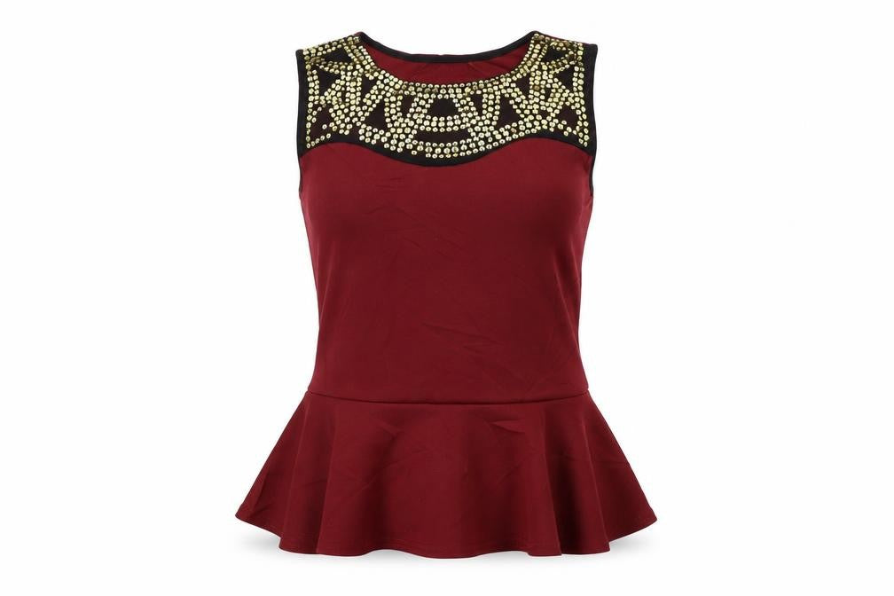 Vouley Vous Womens Red   Basic T-Shirt Size 12