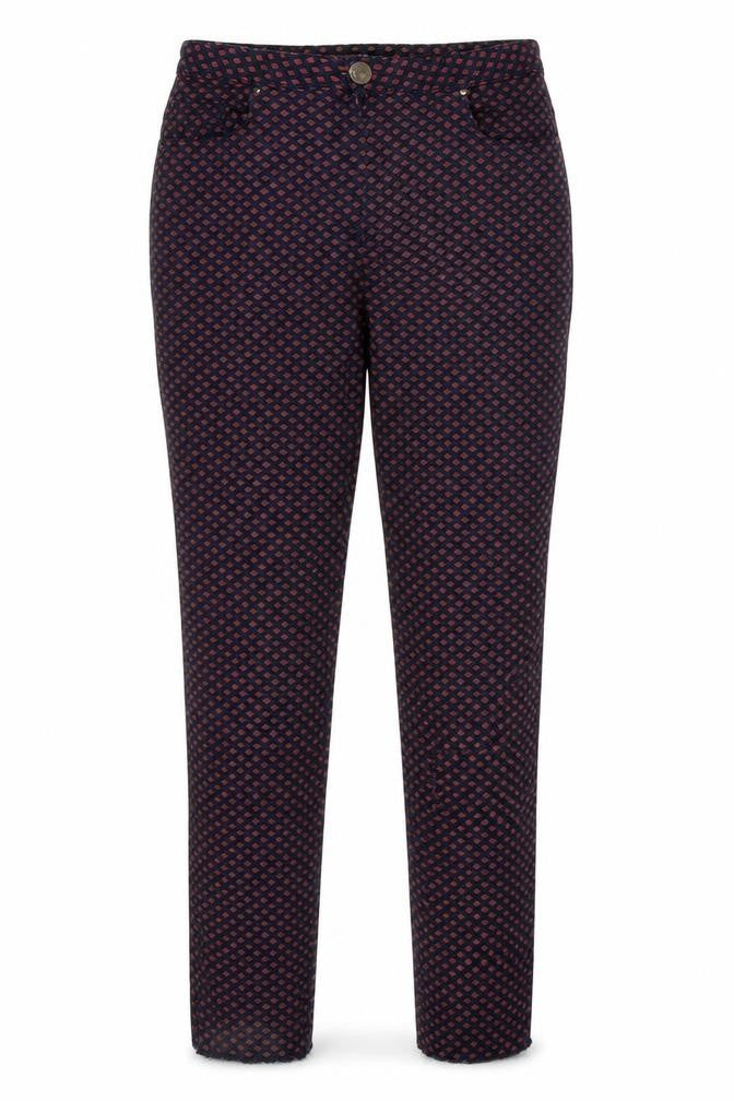 F&F Womens Blue Geometric  Trousers  Size 10 L29 in
