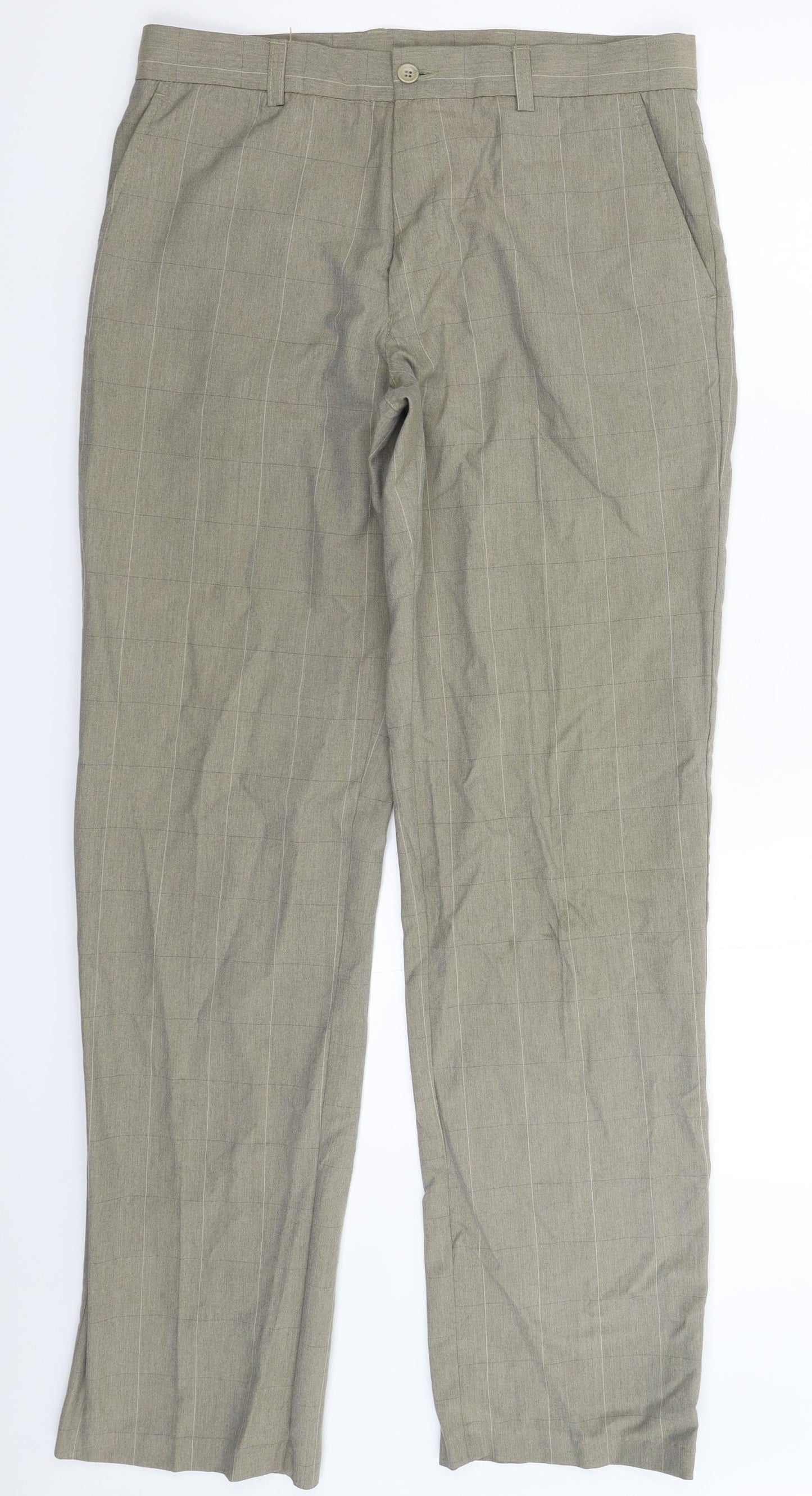 Preworn Womens Grey Check  Trousers  Size 32 L32 in