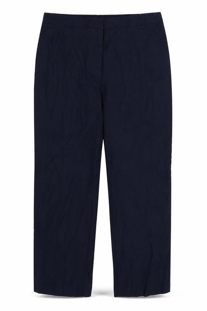 Front view of Papaya women’s blue trousers, size UK 14, 29-inch leg