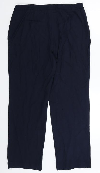 Back view of Papaya women’s blue trousers, size UK 14, 29-inch leg