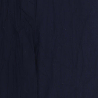Close-up detail of Papaya women’s blue trousers, size UK 14, 29-inch leg