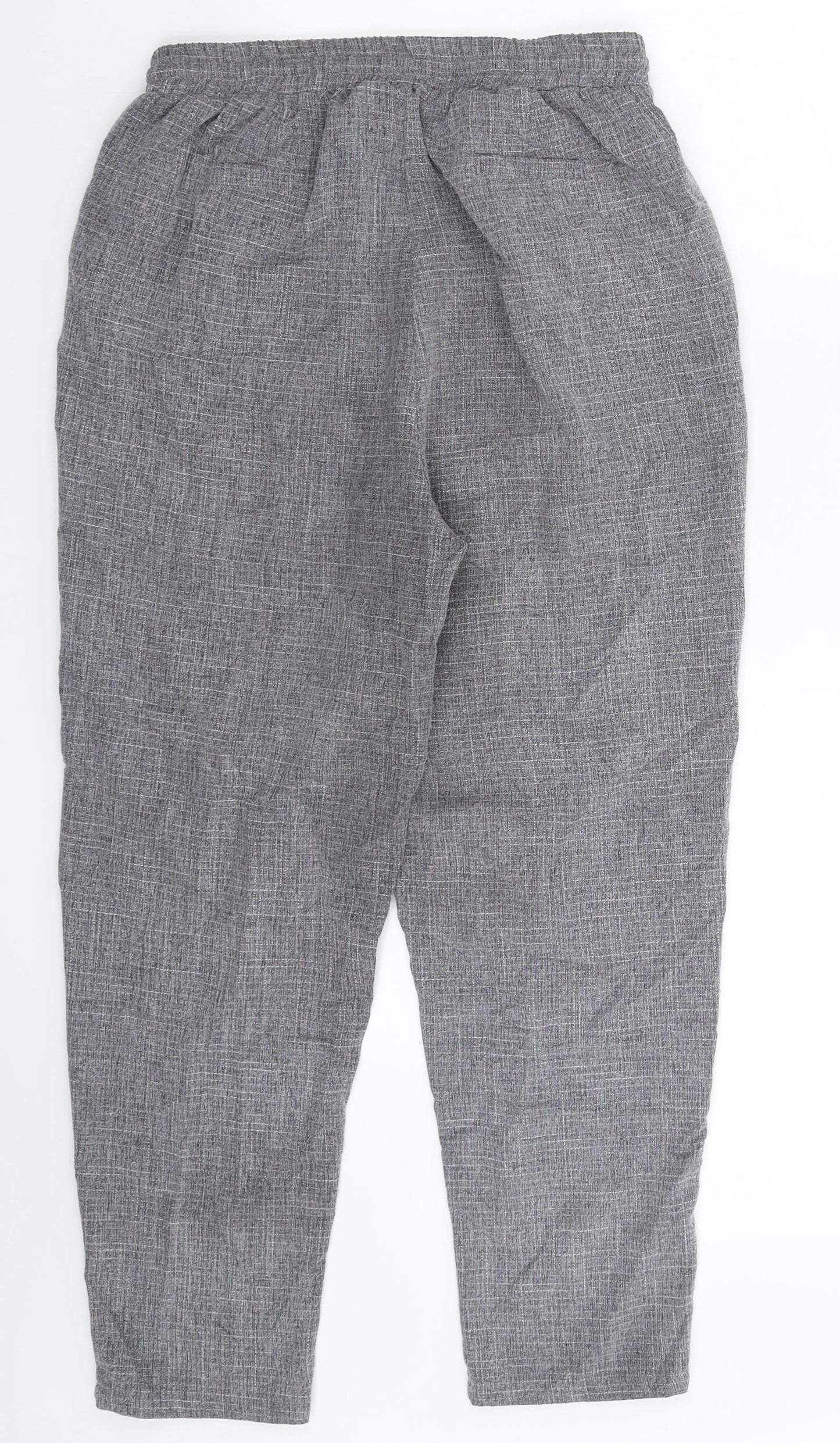 PRETTYLITTLETHING Womens Grey   Trousers  Size 10 L24 in