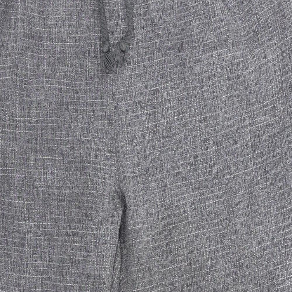 PRETTYLITTLETHING Womens Grey   Trousers  Size 10 L24 in