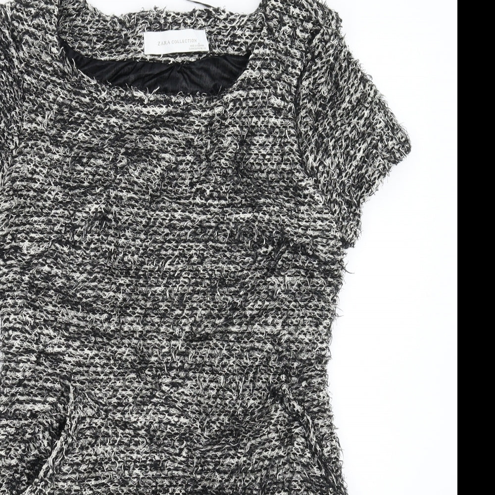 Zara Womens Grey  Knit Pullover Jumper Size M