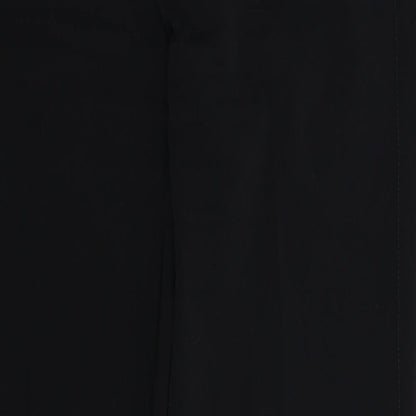 Close-up detail of Oui Moments women’s black dress pants trousers, size UK 14, 33-inch leg