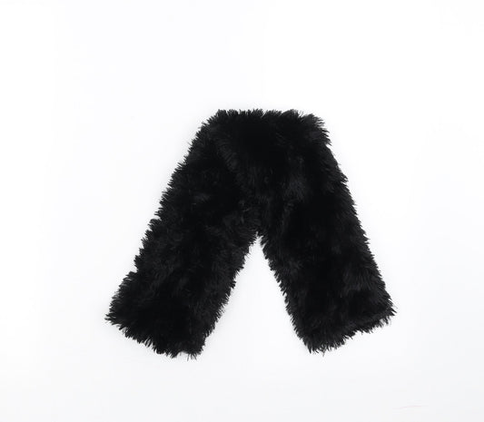 Preworn Womens Black    Scarf   - fluffy