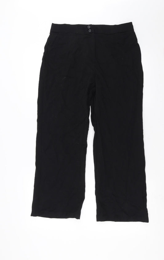 ISLE Womens Black   Trousers  Size 12 L25 in