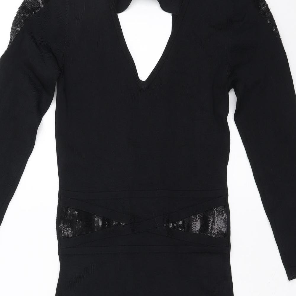 Amichi Womens Black   Bodycon  Size S