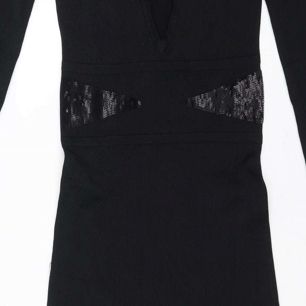 Amichi Womens Black   Bodycon  Size S