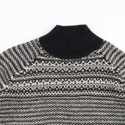 Marks & Spencer Womens Black Geometric  Pullover Jumper Size 12