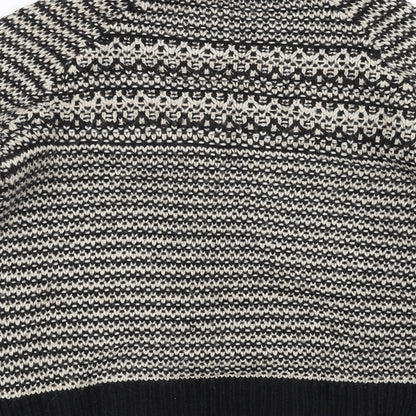 Marks & Spencer Womens Black Geometric  Pullover Jumper Size 12