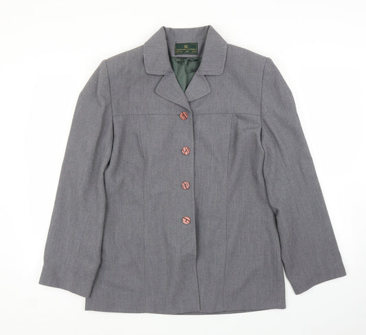 Gianfranco Corneli Womens Grey   Basic Blouse Size 14  - Jacket