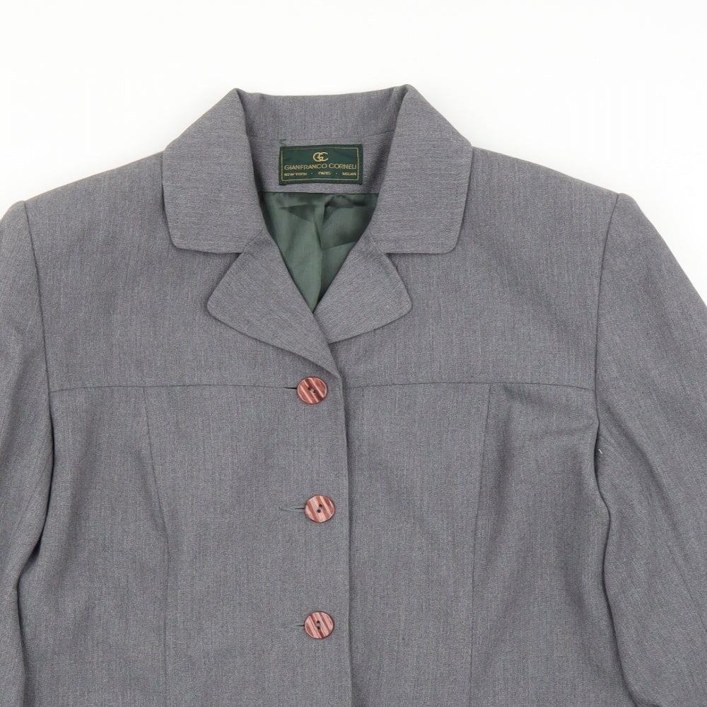 Gianfranco Corneli Womens Grey   Basic Blouse Size 14  - Jacket