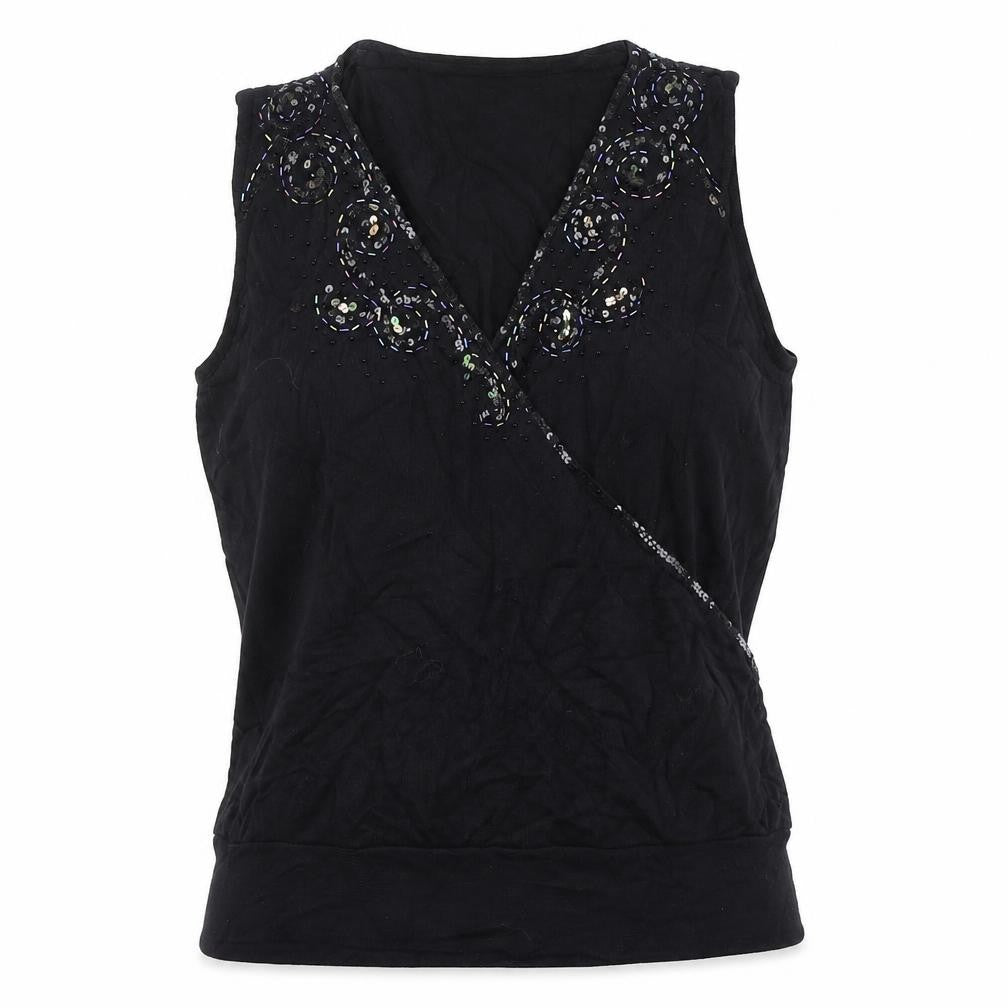 NEXT Womens Black   Vest Jumper Size 14