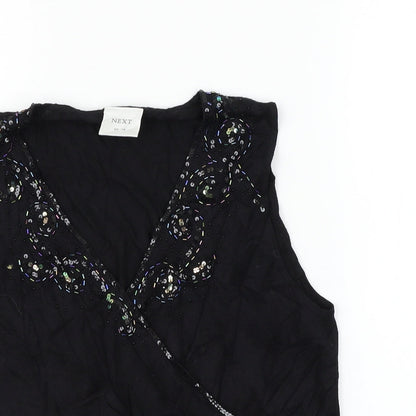 Next Womens Black   Vest Jumper Size 14
