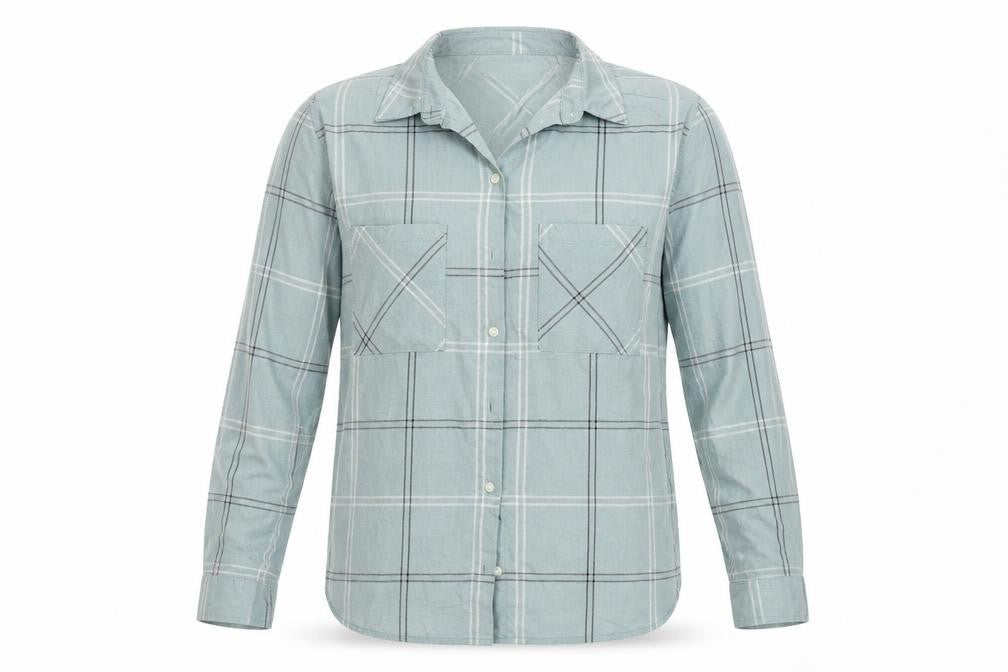 Divided Mens Green Check   Button-Up Size 14