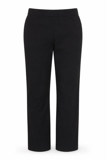 Front view of Danner women’s black trousers, size UK 28, in, 31-inch leg