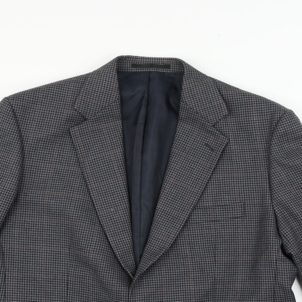 Preworn Mens Grey Check  Jacket Blazer Size S