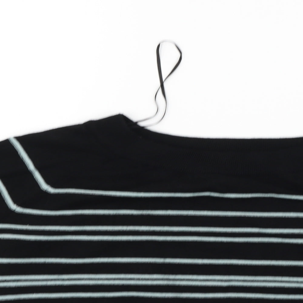 Monsoon Womens Black Striped  Pullover Jumper Size M