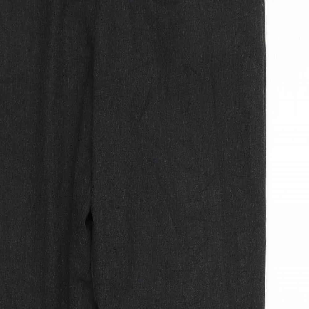 Marks and Spencer Womens Grey Houndstooth  Trousers  Size 14 L30 in