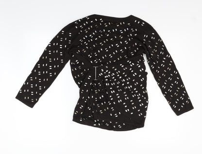 Back view of Kaliko women’s brown cardigan jumper, size UK 12