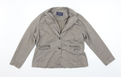 Additional front view of Maine New England women’s grey jacket coat, size L
