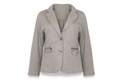 Front view of Maine New England women’s grey jacket coat, size L