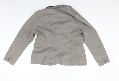 Back view of Maine New England women’s grey jacket coat, size L