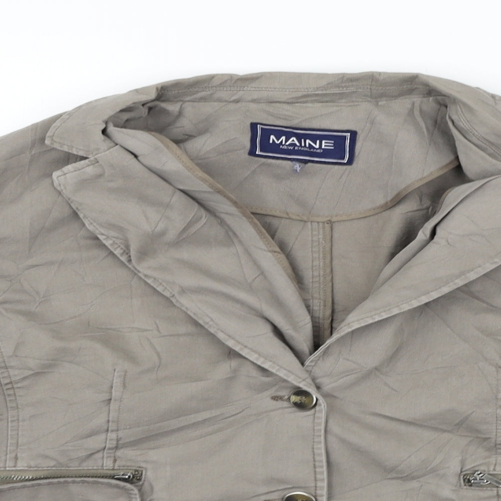 Maine Womens Grey   Jacket Coat Size L