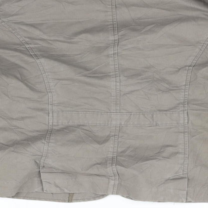 Brand and care label for Maine New England women’s grey jacket coat, size L