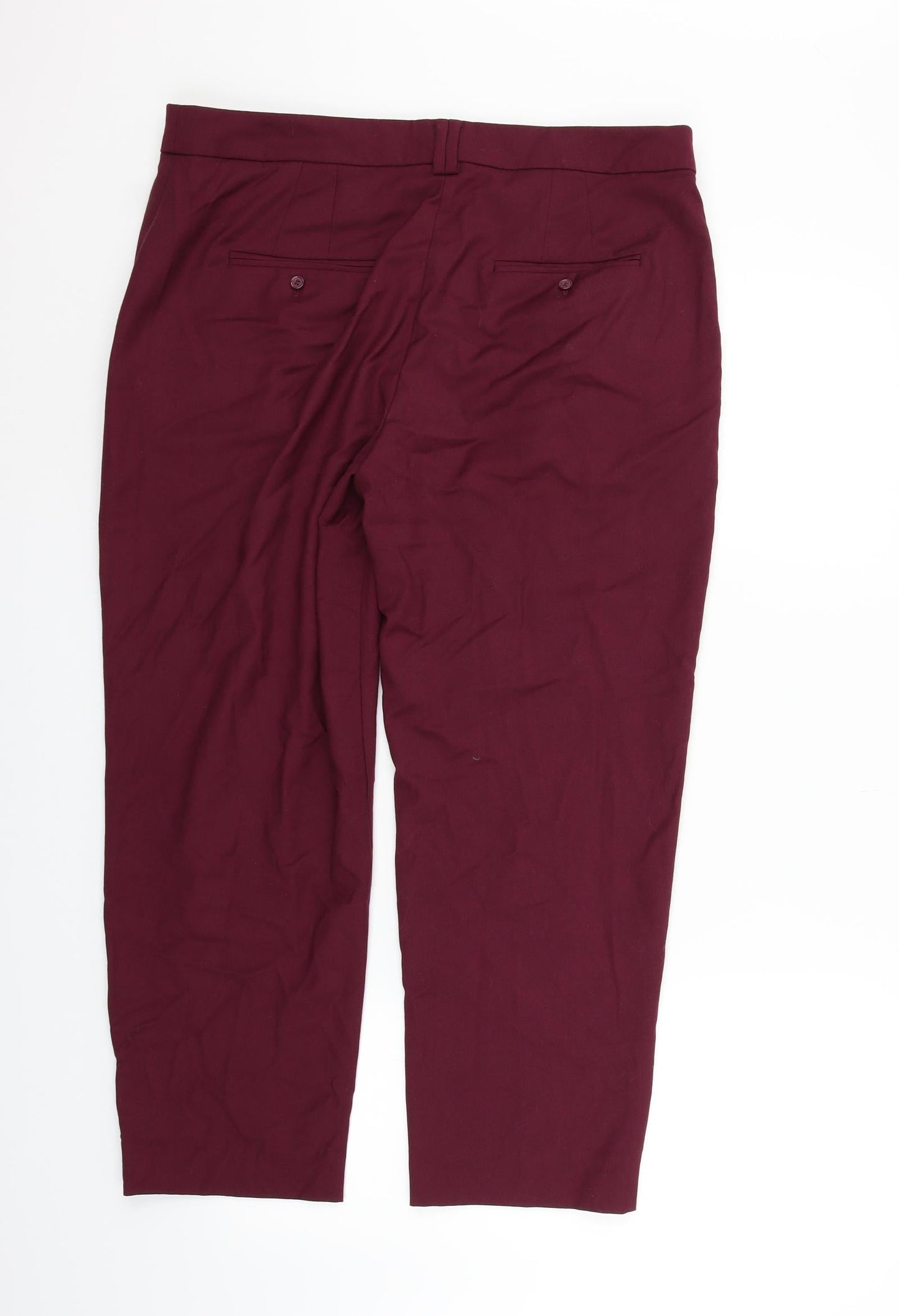 Marks and Spencer Womens Purple   Trousers  Size 14 L25 in