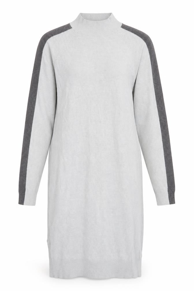 TU Womens Grey Houndstooth  Fit & Flare  Size L