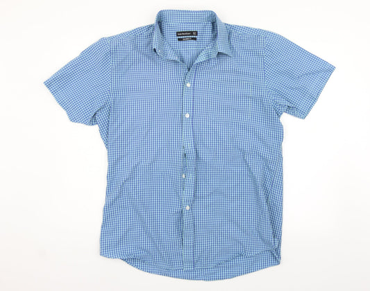 Cedar Wood State Mens Blue Check   Button-Up Size 16.5