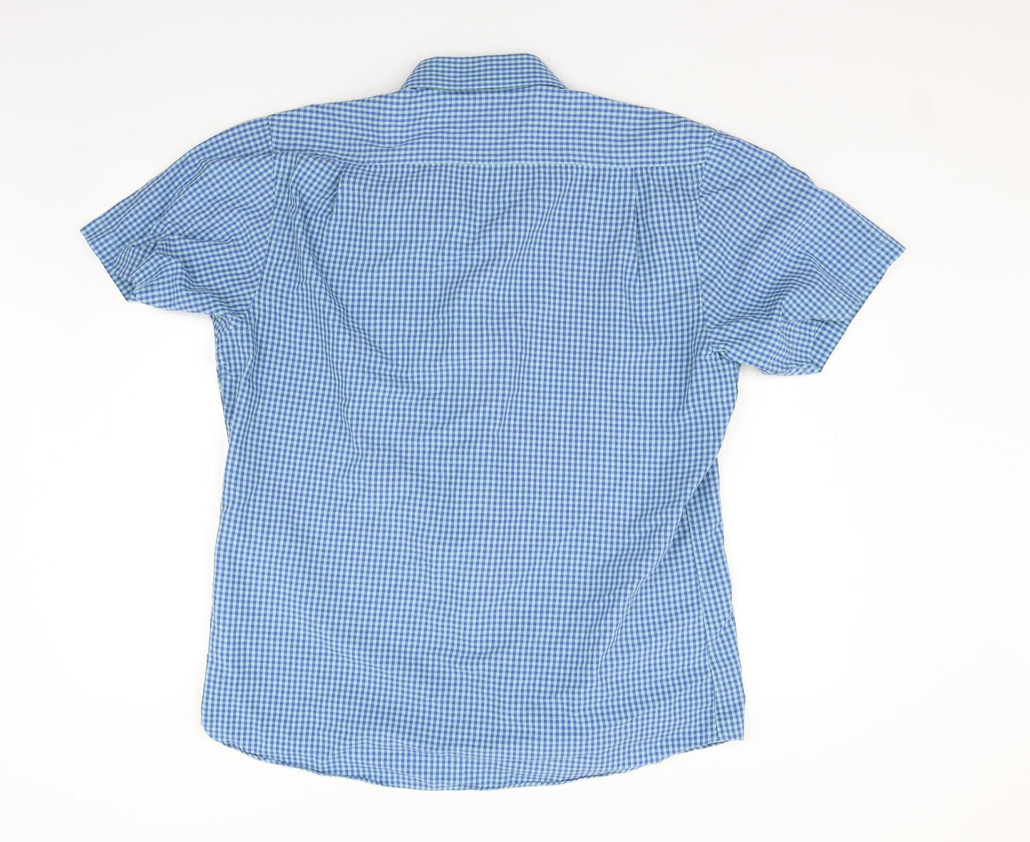 Cedar Wood State Mens Blue Check   Button-Up Size 16.5