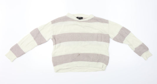 New Look  Girls Ivory Striped  Pullover Jumper Size 12-13 Years
