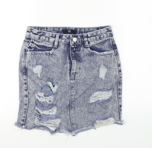 Missguided  Womens Blue   Bandage Skirt Size 26 in