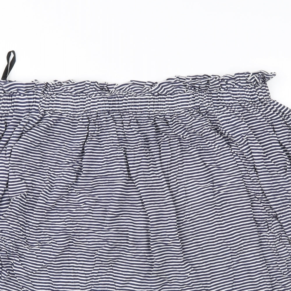 Atmosphere Womens Blue Striped  Basic Blouse Size 14