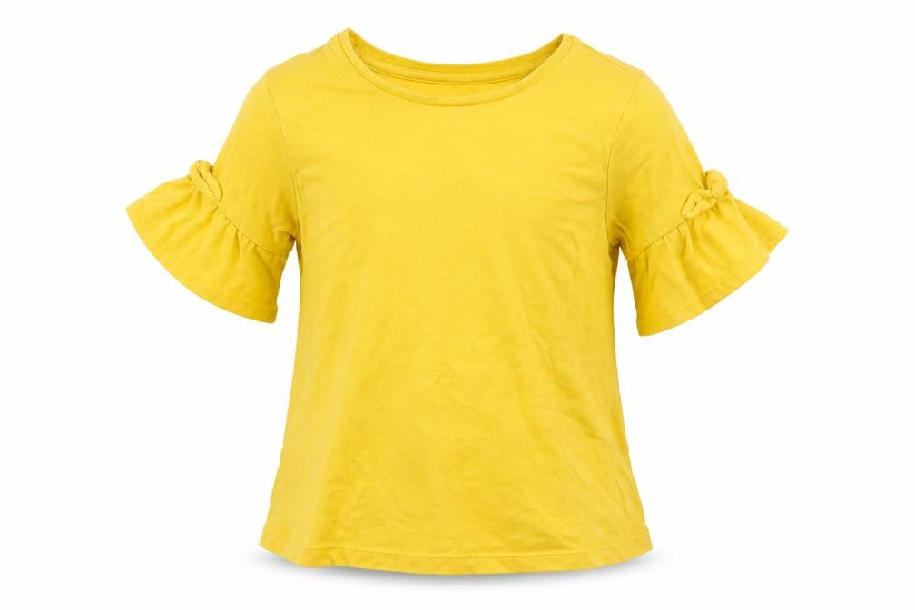 George Girls Yellow   Basic T-Shirt Size 3-4 Years